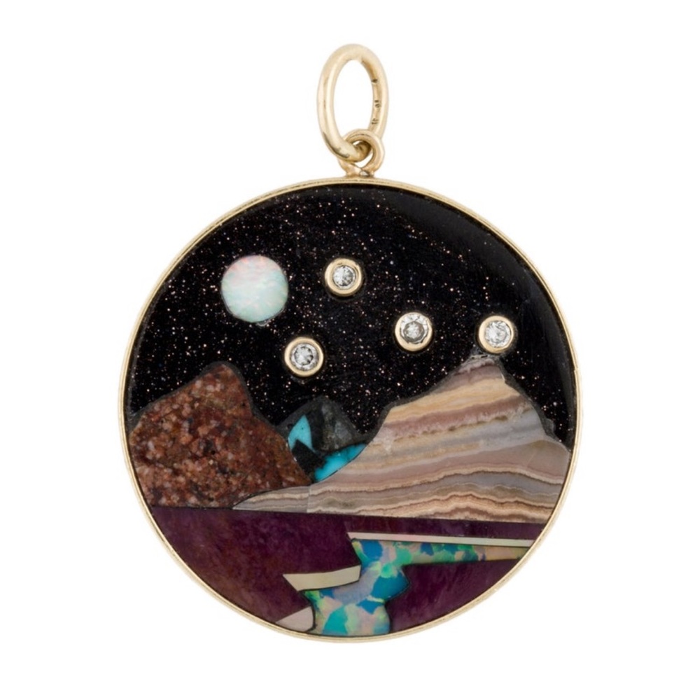 Jacquie Aiche Custom Arizona Inlay Pendant